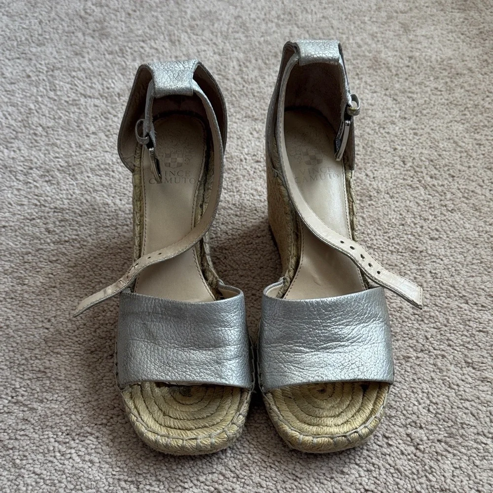 Women's Silver Wedge Sandals